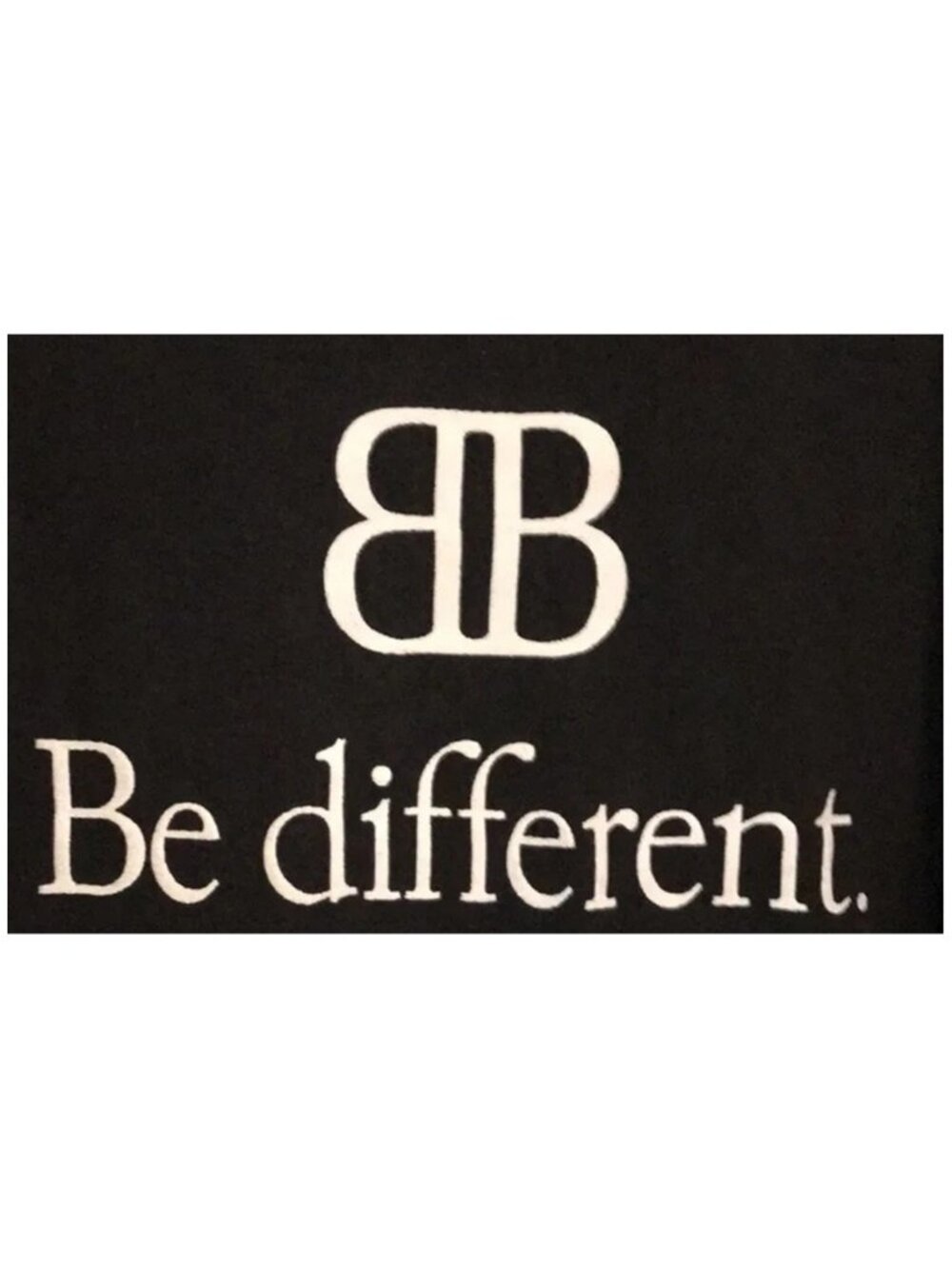 Balenciaga Men’s “Be Different” Logo T-Shirt in Black/White – Size XXL - Picture 4 of 9